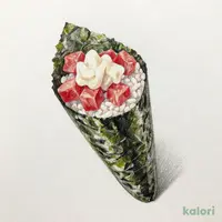 鮪と山芋の手巻き寿司