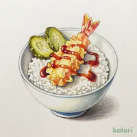 ミニ天丼(漬物付)