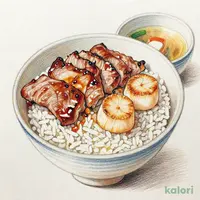 道産豚肩ロース&帆立ステーキ丼セット