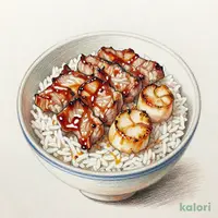 道産豚肩ロース＆帆立ステーキ丼（お肉・帆立１.５倍）（単品）