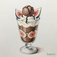 ショコラと無花果のパフェ