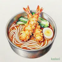 大海老天鍋焼きうどん