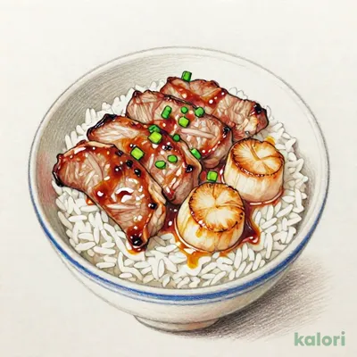 道産豚肩ロース＆帆立ステーキ丼セット