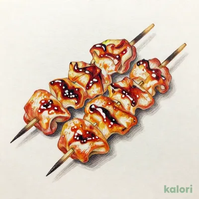 鶏皮串 (タレ)(2本)