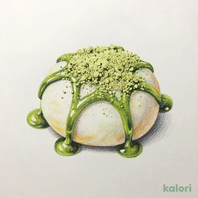 きなこわらびもち抹茶がけ