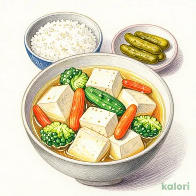 湯豆腐と彩り野菜御膳