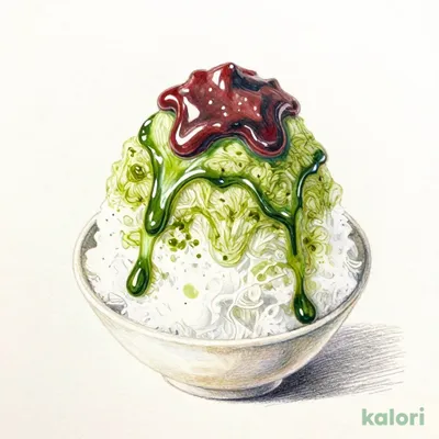 Pure Ice Matcha and Sweet Red Bean Shaved Ice