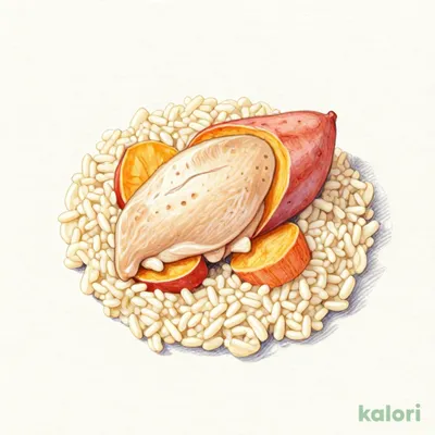 離乳食（鶏ささみとさつまいもがゆ）
