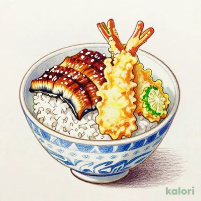 うなぎ丼・刺身・天ぷら膳