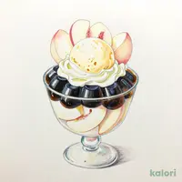 白桃と紅茶のパフェ