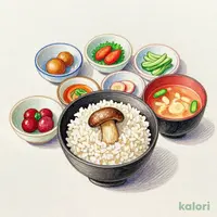 四季めぐり膳(松茸ごはん)(赤だし)