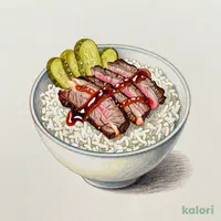 ミニローストビーフ丼(漬物付)