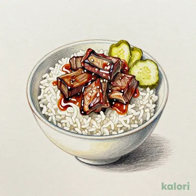 ミニ中落ちカルビ丼（漬物付）