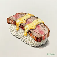ローストビーフにぎり(炙りチーズ)(1貫)