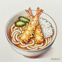 大海老天(2尾)味噌煮込みうどん定食