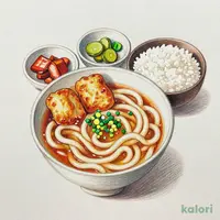 揚げもち入り味噌煮込みうどん定食