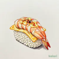 海老にぎり(炙りチーズ)(1貫)