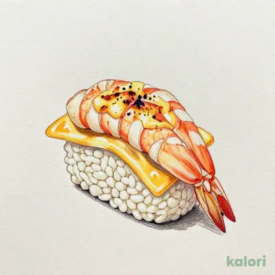 海老にぎり(炙りチーズ)(1貫)