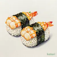 海老天手巻き(2貫)