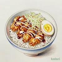 鶏玉おろし天丼