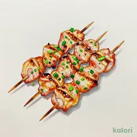 鶏皮串〈ネギ塩ダレ〉
