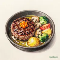 【店舗限定】ハンバーグときのこのアヒージョ