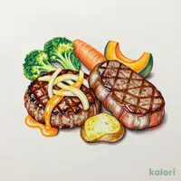 Hamburg Steak and Steak Lunch