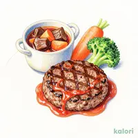 ハンバーグとビーフシチューランチ