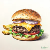 炭焼きチーズバーガー（フライドポテトつき）