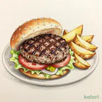 炭焼きバーガー（フライドポテトつき）