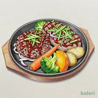 Hamburg Steak & Spicy Green Onion Steak Set