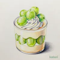 マスカット杏仁プリン