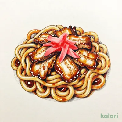 和風豚焼きうどん