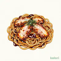 豚バラ肉のこってり焼きそば