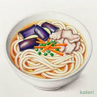成城石井自家製 茄子の揚げ浸しと豚肉しぐれ煮のうどん