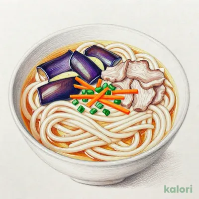 成城石井自家製 茄子の揚げ浸しと豚肉しぐれ煮のうどん
