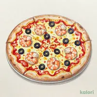 もっちり生地を味わう 海老とオリーブのピザ 1枚入