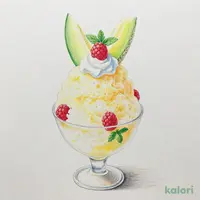 オレガノ香るマスクメロンのグラニテ