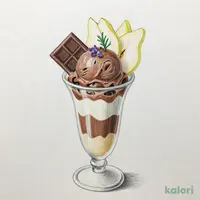 洋梨のスパイスショコラパフェ