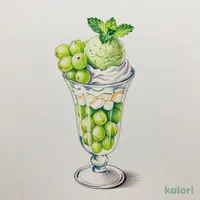 Okayama Shine Muscat Parfait (with Nata de Coco)