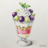 3種のぶどうパフェ