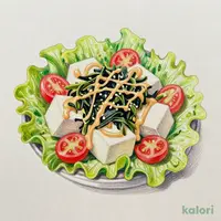 豆腐の和風サラダ 胡麻ドレッシング