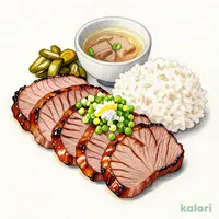 ねぎ塩レモン上たん焼き定食 1人前(120g) とろろ付