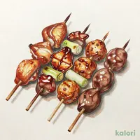 本日の7種串焼盛り合せ　たれ