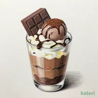 〆パフェ ガトーショコラのチョコレートパフェ