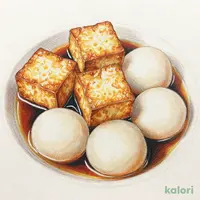 餅と豆富の揚げ出し
