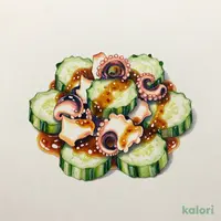 Octopus and Cucumber with Spicy Miso