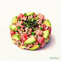 まぐろたたきとアボカド