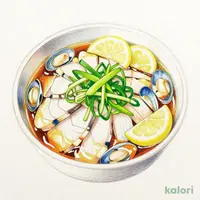 Seafood and Green Onion Shabu-Shabu with Lemon Broth