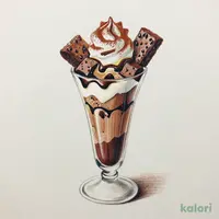 大人のビターチョコアイスパフェ